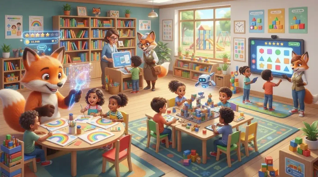 Key Characters and NPC Behaviors in Foxos Fun Schoolhouse