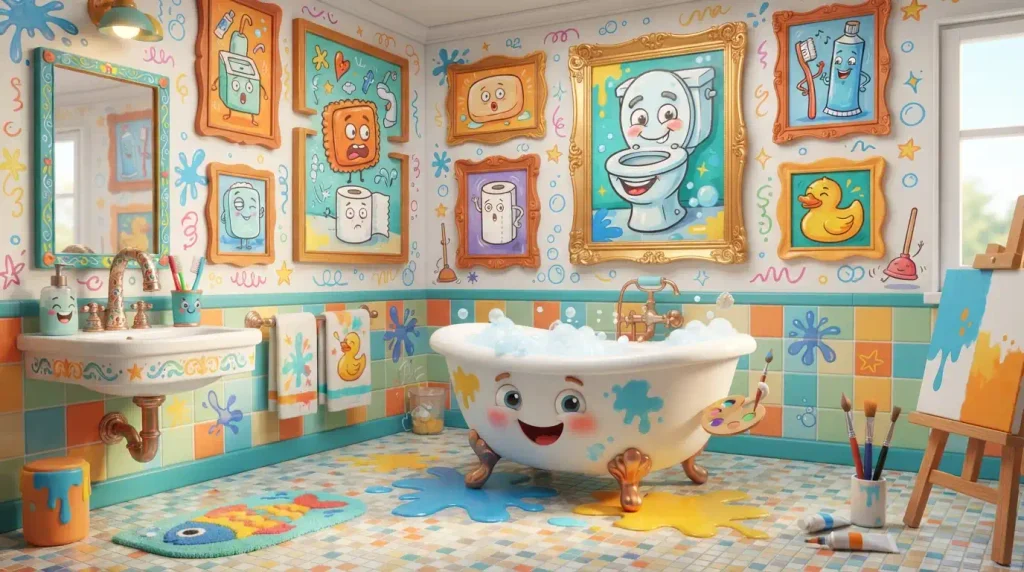 Fun Bathroom Art