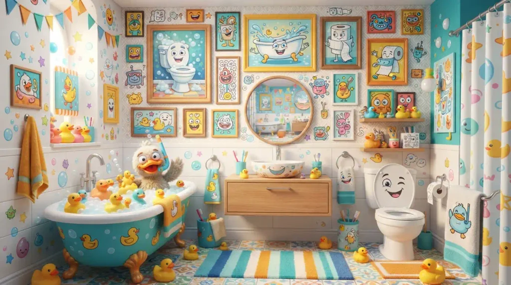 Fun Bathroom Art for Creative Spaces