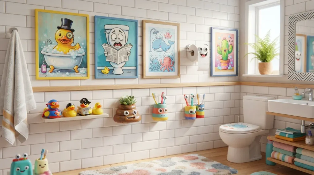 Fun Bathroom Art for Every Home Style