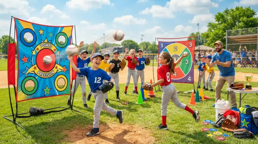 Pitching and Throwing Target Games for Precision
