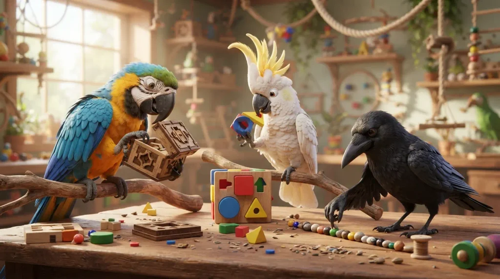 Fun Birds Showing Clever Playfulness